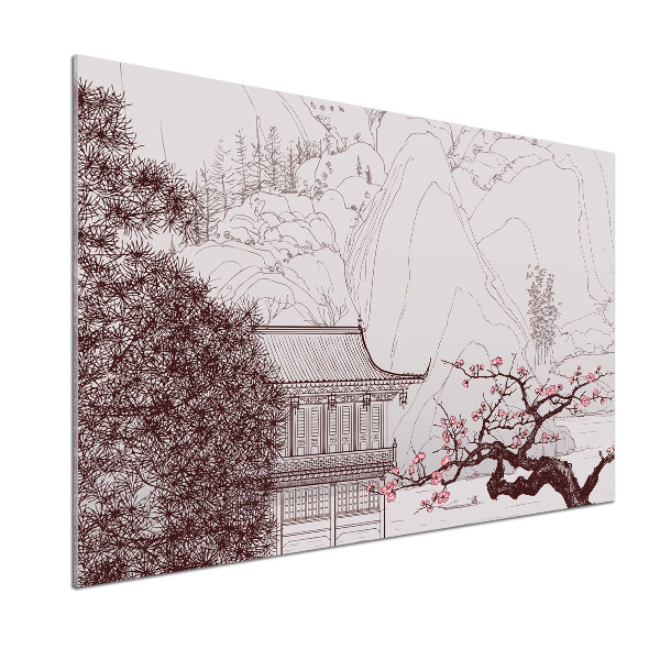 Achterwand keuken Chinees landschap