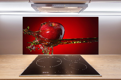 Glazen achterwand keuken Appel en water