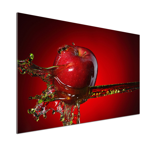 Glazen achterwand keuken Appel en water