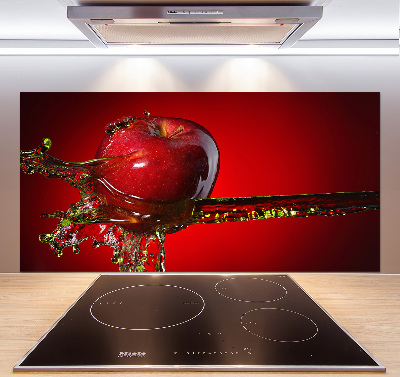 Glazen achterwand keuken Appel en water