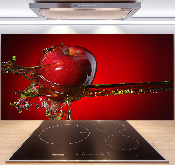 Glazen achterwand keuken Appel en water