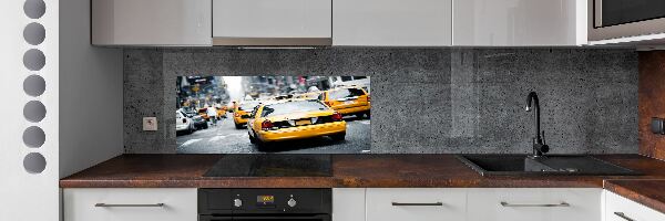 Achterwand keuken New Yorkse taxi's