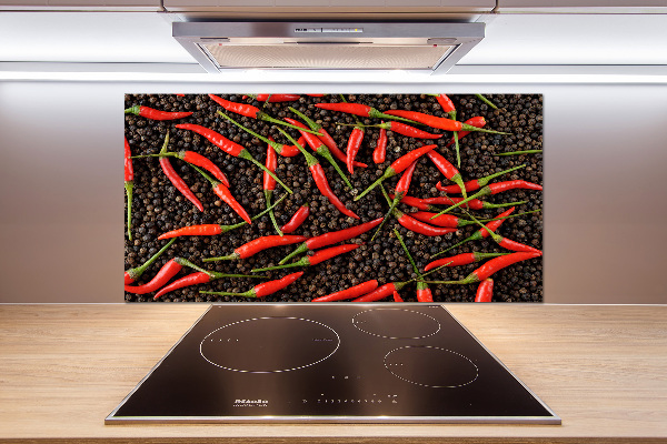 Achterwand keuken Chilipepers