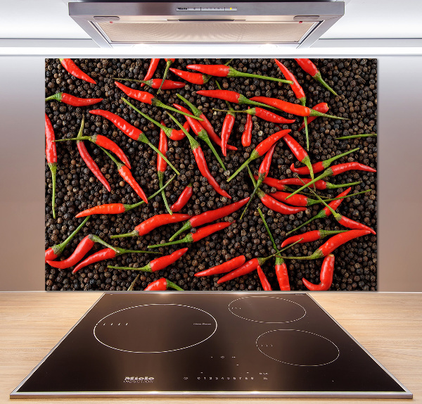 Achterwand keuken Chilipepers