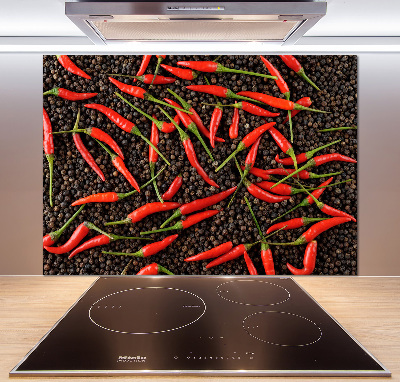 Achterwand keuken Chilipepers