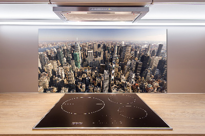 Spatplaat keuken New York vanuit vogelperspectief