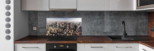 Spatplaat keuken New York vanuit vogelperspectief