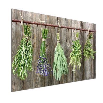 Spatplaat keuken Kruiden aan een touwtje