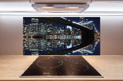 Glazen achterwand keuken Brooklynbrug