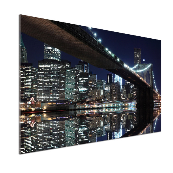 Glazen achterwand keuken Brooklynbrug