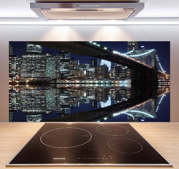 Glazen achterwand keuken Brooklynbrug