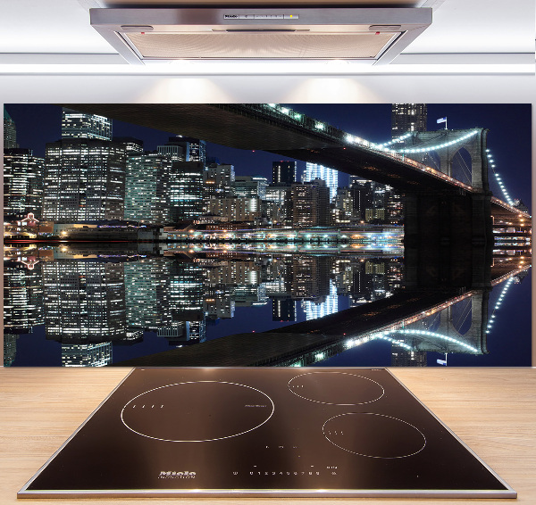 Glazen achterwand keuken Brooklynbrug