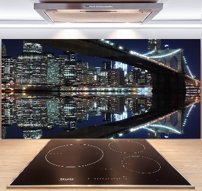 Glazen achterwand keuken Brooklynbrug