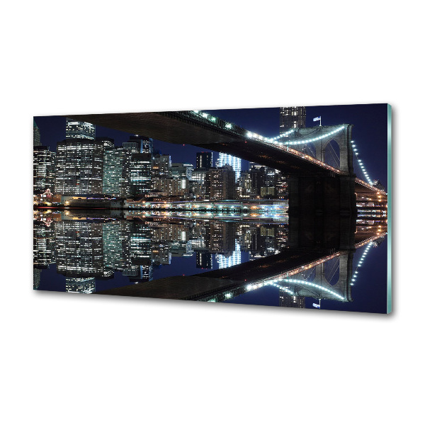 Glazen achterwand keuken Brooklynbrug