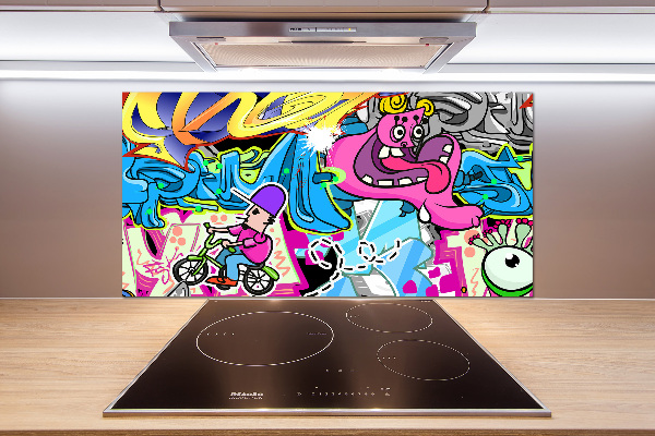 Achterwand keuken Graffiti