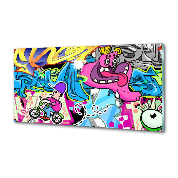 Achterwand keuken Graffiti