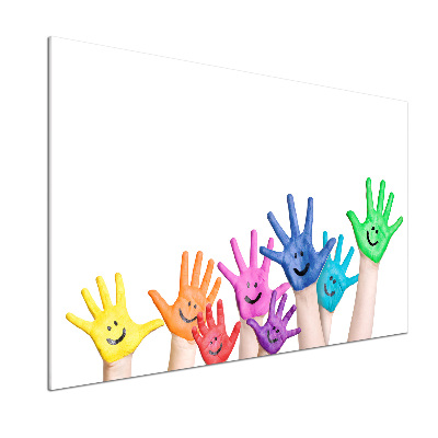 Spatscherm keuken Geschilderde handen