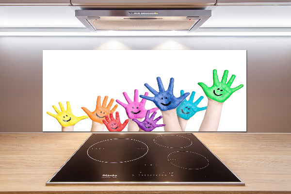 Spatscherm keuken Geschilderde handen