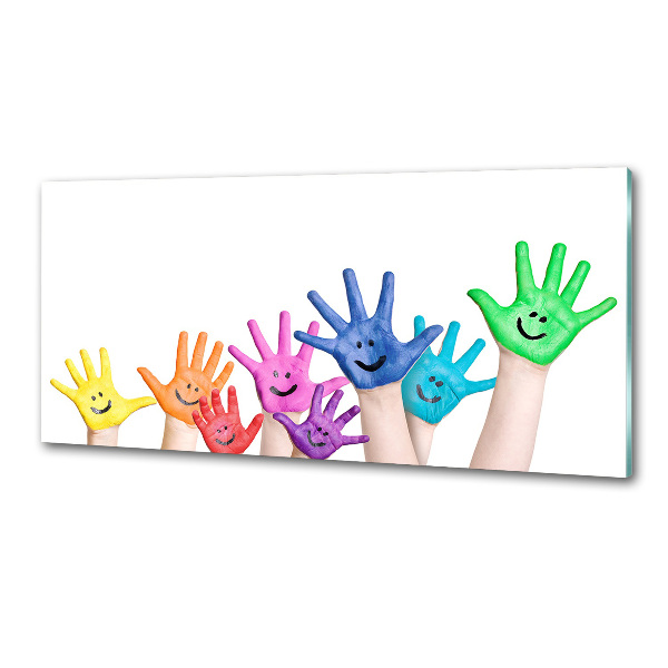 Spatscherm keuken Geschilderde handen