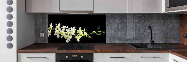 Spatscherm keuken Orchidee