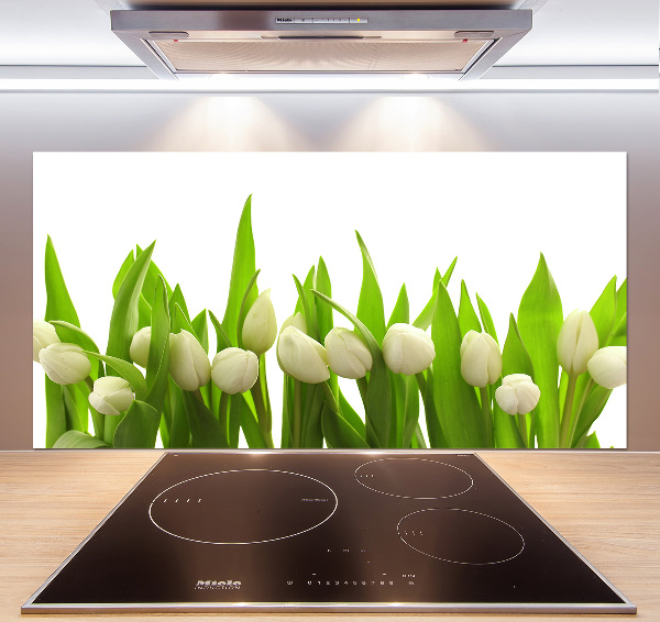 Spatplaat keuken Witte tulpen