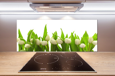 Spatplaat keuken Witte tulpen