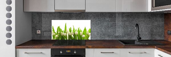Spatplaat keuken Witte tulpen