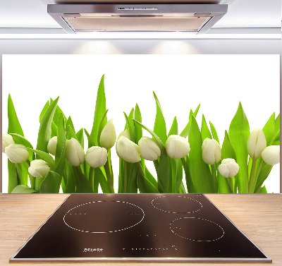 Spatplaat keuken Witte tulpen