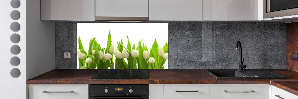 Spatplaat keuken Witte tulpen