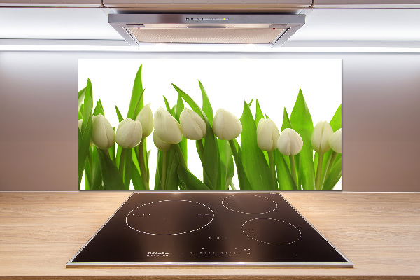 Keuken achterwand Witte tulpen