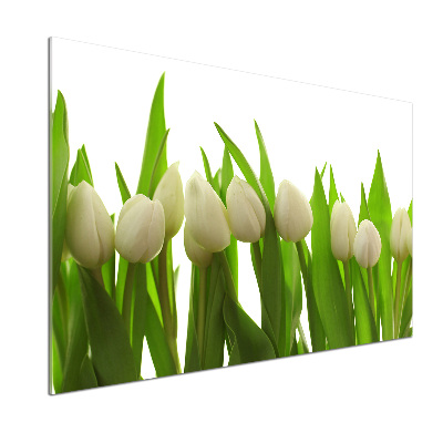 Keuken achterwand Witte tulpen