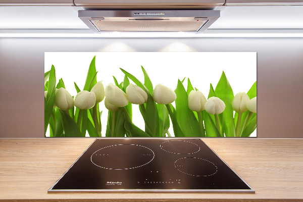 Keuken achterwand Witte tulpen