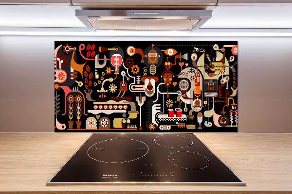 Spatplaat keuken Koffieproductie