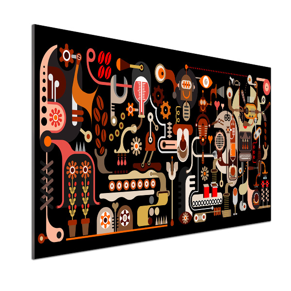 Spatplaat keuken Koffieproductie