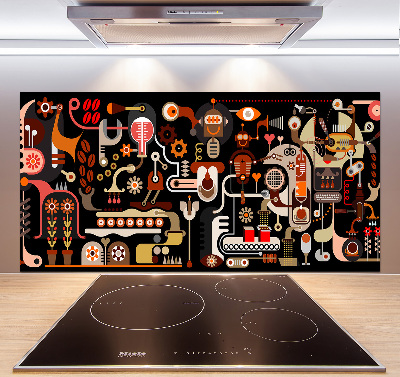 Spatplaat keuken Koffieproductie