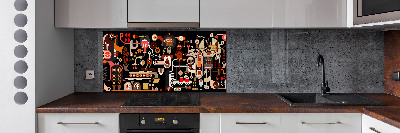 Spatplaat keuken Koffieproductie