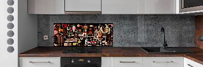 Spatplaat keuken Koffieproductie