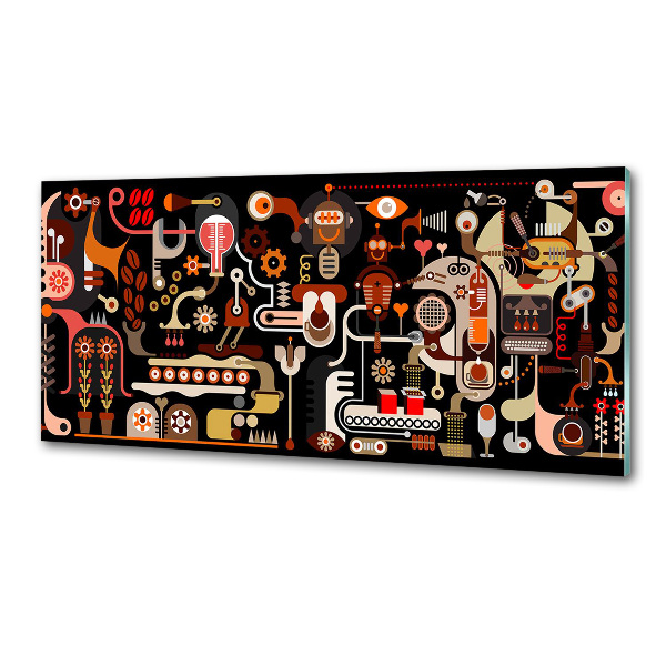 Spatplaat keuken Koffieproductie