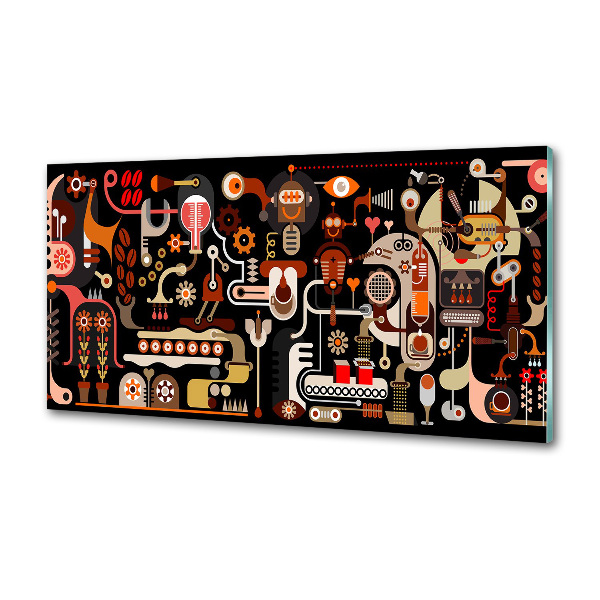 Spatplaat keuken Koffieproductie