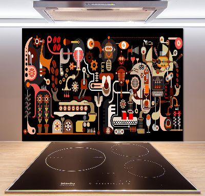 Spatplaat keuken Koffieproductie