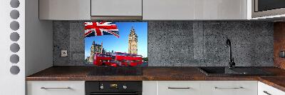 Spatplaat keuken Londense bus