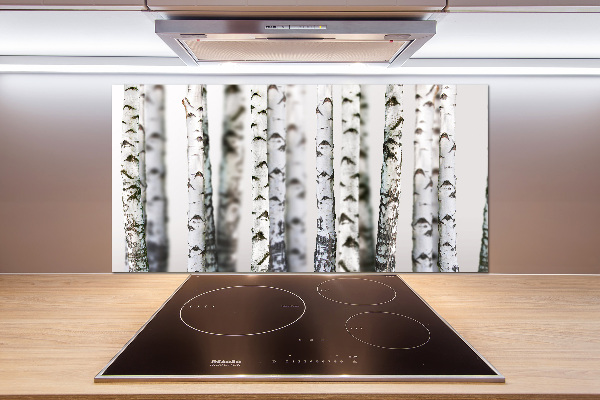 Spatplaat keuken Berkenstammen