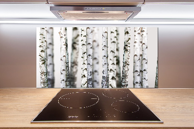 Spatplaat keuken Berkenstammen