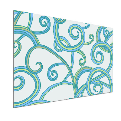 Glazen achterwand keuken Abstracte spiralen