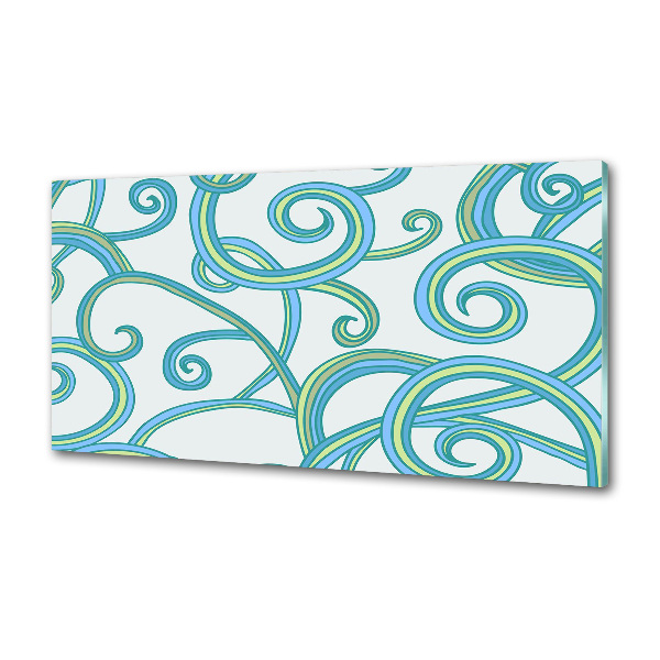 Glazen achterwand keuken Abstracte spiralen