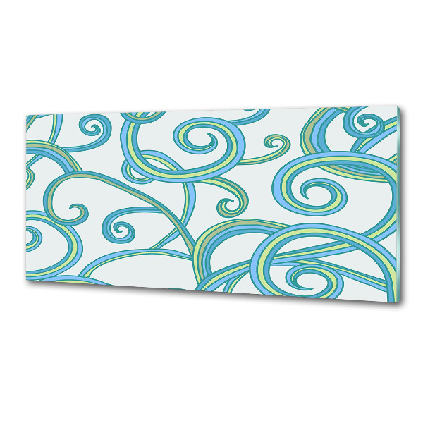 Glazen achterwand keuken Abstracte spiralen