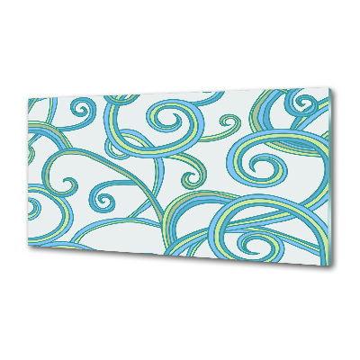 Glazen achterwand keuken Abstracte spiralen