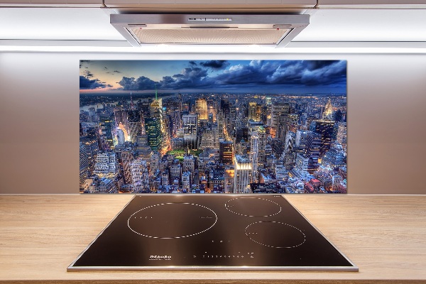 Achterwand keuken New York vanuit vogelperspectief