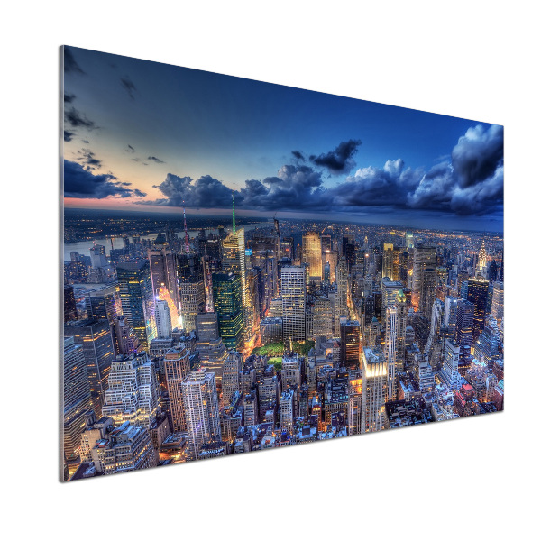 Achterwand keuken New York vanuit vogelperspectief