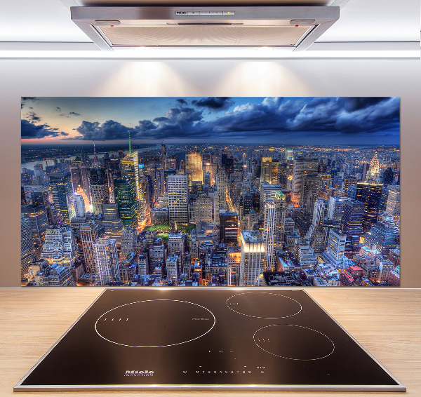 Achterwand keuken New York vanuit vogelperspectief